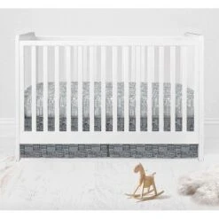 Bacati - Clouds In The City White/Gray 10 Pc Crib Bedding Set With Long Rail Guard Cover -Nursery Furniture Store GUEST b1b7520b 17af 49e5 a656 59c87d2e3a2d