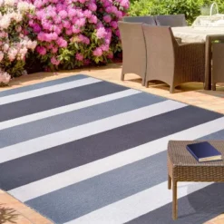 Modern Classic Coastal Stripes Indoor/ Outdoor Area Rug By Blue Nile Mills -Nursery Furniture Store GUEST b2f0c90d 4655 4438 8293 10b179e2c8ef