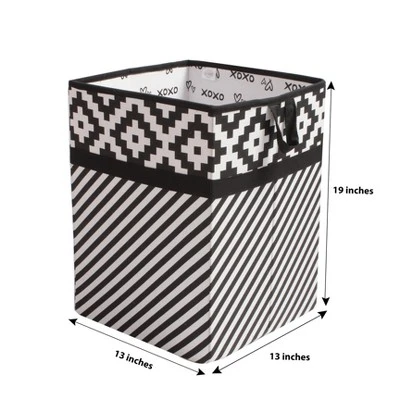 Bacati - Love Black/White Collapsible Laundry Hamper 5 Bacati - Love Black/White Collapsible Laundry Hamper - Image 3