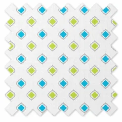 Bacati - Morocan Tiles Aqua/Lime/Gray Muslin 100 Percent Cotton Universal Baby US Standard Crib Or Toddler Bed Fitted Sheet -Nursery Furniture Store GUEST b552343b b03d 44bb 8251 80b488cbeb5c