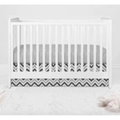 Bacati - Ikat Chevron White Grey Neutral 10 Pc Crib Set With 2 Crib Fitted Sheets 4 Muslin Swaddling Blankets -Nursery Furniture Store GUEST b78e42f5 33e1 4ed7 96cf e2ecb5c1ee67
