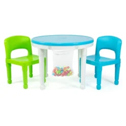 3pc Kids' 2 In 1 Round Activity Table With Chairs - Humble Crew -Nursery Furniture Store GUEST b8b9ef00 0cdd 4225 ad70 059df2c7db93