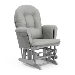 Storkcraft Hoop Glider And Ottoman - Pebble Gray Frame/Light Gray Fabric -Nursery Furniture Store GUEST bbb2ee31 135f 4670 a943 f5b148cf5431