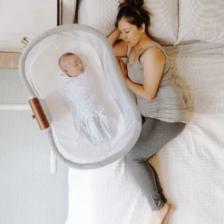 HALO Innovations BassiNest Swivel Sleeper Luxe - Dove Gray Tweed -Nursery Furniture Store GUEST bcb24442 72f1 4551 b5d7 a06e3429b117