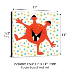 Big Dot Of Happiness Monster Bash - Kids Room, Nursery Decor And Home Decor - 11 X 11 Inches Nursery Wall Art - Set Of 4 Prints For Baby's Room -Nursery Furniture Store GUEST c3f55276 3d64 4772 94d2 603fb5786b69