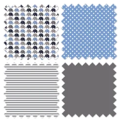 Bacati - Elephants Blue/Navy/Gray 4 Pc Toddler Bedding Set -Nursery Furniture Store GUEST c5118a5e 0860 47a7 9a66 0c60ac249c70