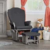 Suite Bebe Victoria Glider And Ottoman - Gray Wood And Dark Gray Fabric -Nursery Furniture Store GUEST c8011f0e 4e61 465a aa8a 589679c3dce0