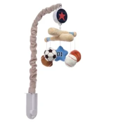 Lambs & Ivy Baby Sports Musical Baby Crib Mobile Soother Toy - Gray -Nursery Furniture Store GUEST ce302187 3836 4b5d 9e2e 3a30802eb9a6