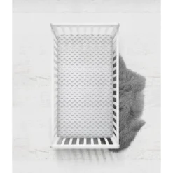 Bacati - Mustache/Plus Muslin 4 Pc Toddler Bedding Set, Gray -Nursery Furniture Store GUEST cf82af2f aad5 4e07 9053 c8ff6088018c