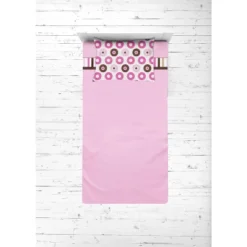 Bacati - Mod Dots Stripes Pink Fuschia Beige Chocolate 4 Pc Toddler Bedding Set -Nursery Furniture Store GUEST d1a3ad81 6961 4de8 beef 087cc75e31a6