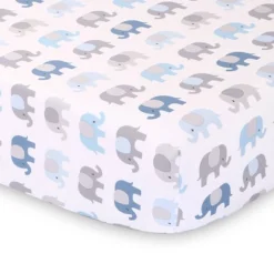 The Peanutshell Sleepy Elephant Baby Crib Bedding Set, Gray/Blue - 3pc -Nursery Furniture Store GUEST d1d22591 e5e5 40db 9fb9 e6cf69d45d1d