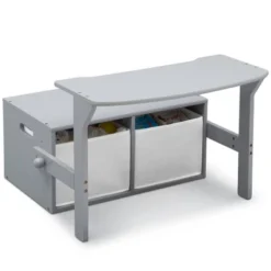 Delta Children MySize Activity Bench - Gray -Nursery Furniture Store GUEST d2934bca b662 4c6c 860a 9f739d6ed50b