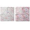 Jungle Safari Girls Lilac/Coral 2 Pack Muslin Swaddling Blanket -Nursery Furniture Store GUEST d304177d 333b 43fc bfc8 69906610be55