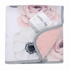 Lambs & Ivy Floral Garden Watercolor Floral Pink Ultra Soft Baby Blanket -Nursery Furniture Store GUEST d3f88469 cbac 4f9c 8b55 424846e586d3
