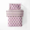 Bacati - Mod Dots Stripes Pink Fuschia Beige Chocolate 4 Pc Toddler Bedding Set -Nursery Furniture Store GUEST d452c70e d838 4c5d b9c1 1f9f452fc1ea