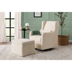 Carter's By DaVinci Adrian Swivel Glider With Storage Ottoman -Nursery Furniture Store GUEST d795fae3 a3b8 4c7e badf fa57c7b774db