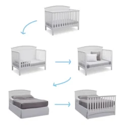 Delta Children Archer 4-in-1 Convertible Crib - Bianca White -Nursery Furniture Store GUEST d99be53a e067 4e3c b165 040b54d530ae
