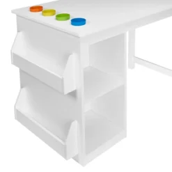 Kids' Art Activity Table With Storage And 2 Bonus Magnetic Display Bars White - RiverRidge Home -Nursery Furniture Store GUEST da6f033e 0a6e 47b5 bbed b4b2697e8013