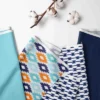 Bacati - Aztec Print Liam Aqua Orange Navy 10 Pc Crib Bedding Set With Long Rail Guard Cover -Nursery Furniture Store GUEST da92d464 a077 4084 9878 06d6d2af46fe