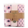 Touched By Nature Infant Girl Organic Cotton Swaddle Wraps, Blossoms, 0-3 Months