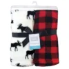 Hudson Baby Infant Boy Silky Plush Blanket, Buffalo Plaid Moose, 30x36 Inches -Nursery Furniture Store GUEST dfb501f2 083f 4b89 9c70 def6b0e3431a