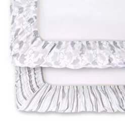 The Peanutshell Changing Pad Covers - Gray Elephants/Stripe 2pk -Nursery Furniture Store GUEST e0463199 8c3d 46fa bbcb ce5db45d0878