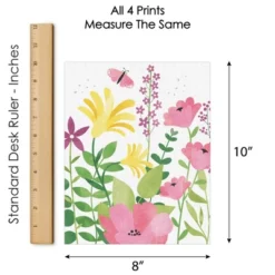 Big Dot Of Happiness Wildflowers - Unframed Floral Nursery And Room Decor Linen Paper Wall Art - Set Of 4 - Artisms - 8 X 10 Inches -Nursery Furniture Store GUEST e21da419 76ba 4cfc 94c5 d64a4993a90b