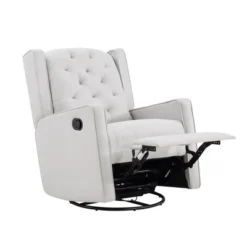 Suite Bebe Bryton Gliding Swivel Recliner Accent Chair - Tufted - Woven Gray Fabric -Nursery Furniture Store GUEST e2f9d11f 9629 4a68 84c7 cbbd701464d7
