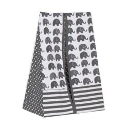 Bacati - Elephants White/Gray 4 Pc Crib Bedding Set With Diaper Caddy -Nursery Furniture Store GUEST e436fe7f 3230 4a8b b111 2941b1683968