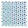 Bacati - Isabella Paisley Aqua/Lilac/Purple Floret Crib/Toddler Bed Skirt