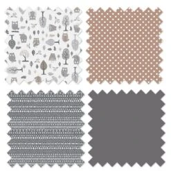 Bacati - Owls Gray/Beige Neutral Laundry Hamper With Wooden Frame -Nursery Furniture Store GUEST ea2ff47d 533f 4f46 a57f 81fb2851d652