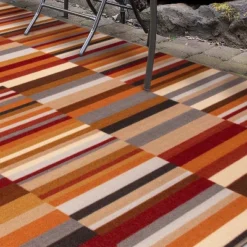 Modern Striped Block Non-Slip Washable Indoor/ Outdoor Area Rug By Blue Nile Mills -Nursery Furniture Store GUEST ec9129b1 49a8 48e5 b5d4 a4eee71bd575