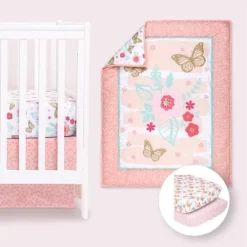 The Peanutshell Aflutter Crib Bedding Set, 4pc To 12 Pc, For Girls -Nursery Furniture Store GUEST ef528c24 9403 4a31 a4b3 95c8ededa67f