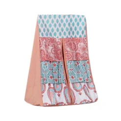 Bacati - Paisley Sophia Coral Aqua 6 Pc Crib Bedding Set With Long Rail Guard Cover -Nursery Furniture Store GUEST ef853833 bf40 4e9a 8d32 beb31b0aabb8