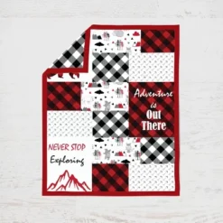 Bacati - Lumberjack Red Black Gray 3 Pc Crib Bedding Set -Nursery Furniture Store GUEST efd0227d e37b 4724 9d02 8608dee677d4