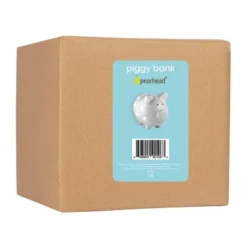 Pearhead Ceramic Piggy Bank - Gray With White Polka Dots -Nursery Furniture Store GUEST f6f55241 d72e 4503 9cdf 746ee5594c36