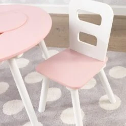 Round Storage Table And Chair Set White/Pink - KidKraft -Nursery Furniture Store GUEST f7479603 7a45 4a7a b9b8 66a6c549e2e4