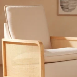 Babyletto Sumba Swivel Glider With Cane - Performance Cream Eco-Weave/Light Wood Base -Nursery Furniture Store GUEST f8bf8c3a 7904 4e54 9a26 ae05ee47d3d1