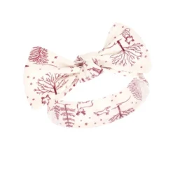 Touched By Nature Baby Girl Organic Cotton Swaddle Blanket And Headband Or Cap, Winter Woodland, One Size -Nursery Furniture Store GUEST f94d9c49 4a46 4370 af7c 7cf387e510d5