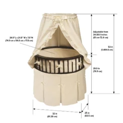 Badger Basket Elite Oval Baby Bassinet With Canopy - Espresso/Ecru -Nursery Furniture Store GUEST ff6b8823 4a40 480e 890c d73c867995af